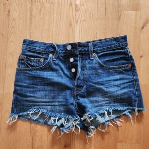 NWOT Levi's original 501 button fly cut off style shorts